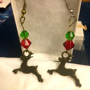 OOAK handmade Christmas earrings